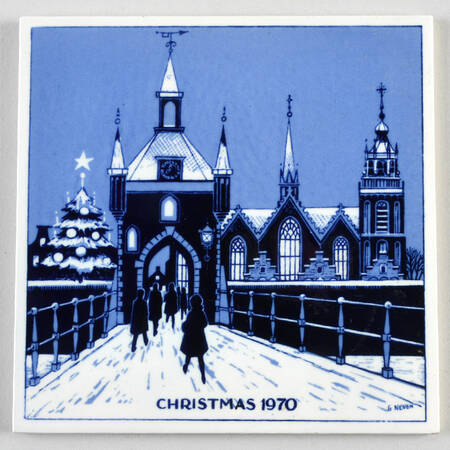 Royal Delft Christmas Tile 1970 - Boxed