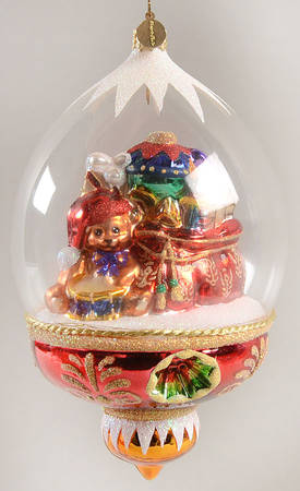 2010 Christopher Radko Ornaments Toyful Teddy Tidings-Bag Of Toys Reflect - No Box