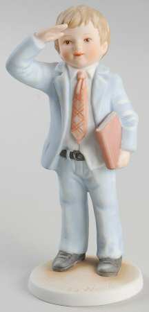 For a Mother's Love Boy Holding Book Saluting - No Box