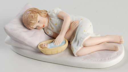 For a Mother's Love Girl Lying Down Playing With Doll - No Box