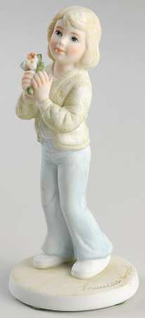 For a Mother's Love Girl In Sweater With Flowers - No Box