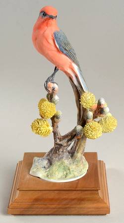 Doughty American Birds Cock-Vermillion Flycathers & Pussy Willo - No Box