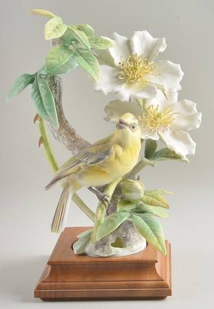 Doughty American Birds Hen-Hooded Warbler & Cherokee Rose - Boxed
