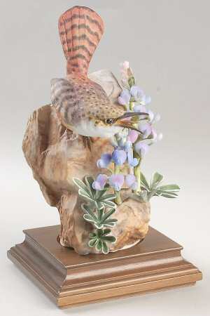 Doughty American Birds Cock-Canyon Wren & Wild Lupin - Boxed