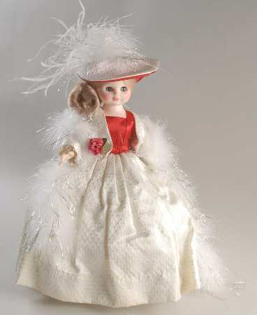 Christmas Tiffany  White Dress W/Rose - Boxed