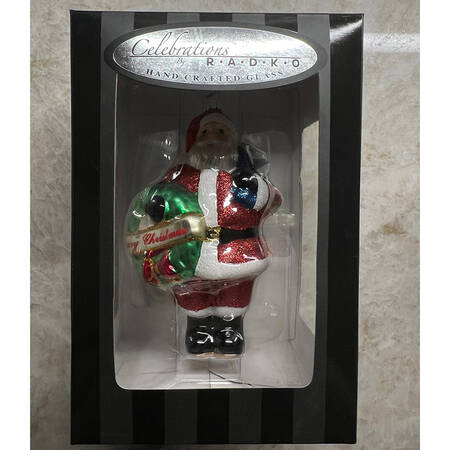 Celebrations Santa W/ Merry Christmas Wreath - Boxed
