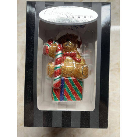 Celebrations Santa Bear With Candy Cane - Boxed