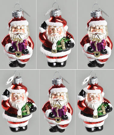 Celebrations Santas With Gifts-Set Of 6 - No Box