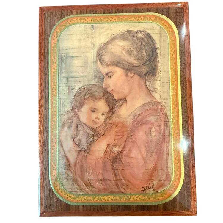 Reuge Music Boxes Edna Hibel Mother & Child-Emperor Walz - No Box