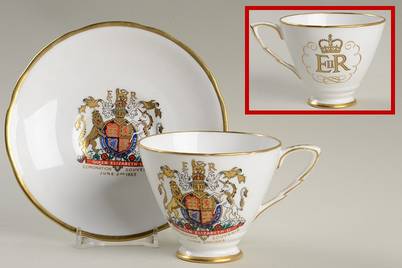 Royalty Commemorative Events Elizabeth Ii Coronation Cup & Saucer - No Box