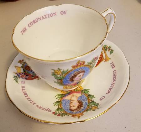 Royalty Commemorative Events Elizabeth Ii Coronation Cup & Saucer - No Box