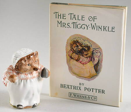 Beatrix Potter Book & Figurine Set The Tale Of Mrs. Tiggy Winkle - Boxed