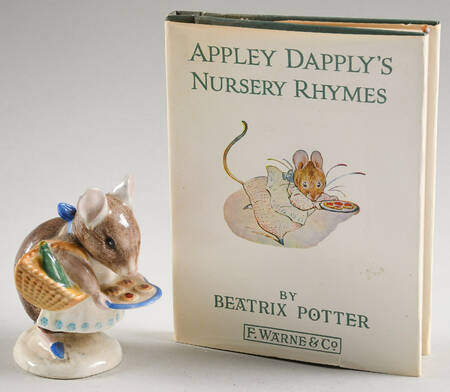 Beatrix Potter Book & Figurine Set Apple Dapply's Nursery Rhymes - Boxed