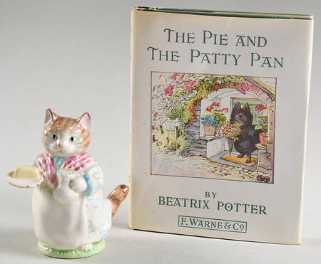 Beatrix Potter Book & Figurine Set The Pie And The Patty Pan-Ribby - Boxed