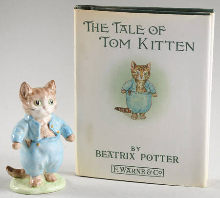 Beatrix Potter Book & Figurine Set The Tale Of Tom Kitten - Boxed