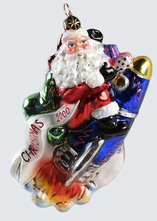 2000 Dated Ornaments Millennium Blastoff (Smoke) - No Box