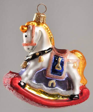 Toys and Games Ornaments Pony Ride-White/Gold - No Box