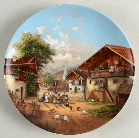 Luekel's Idyllic Village Life At The Village Fountain - No Box