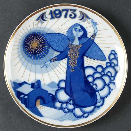 Santa Clara Christmas Plate Archangel - No Box