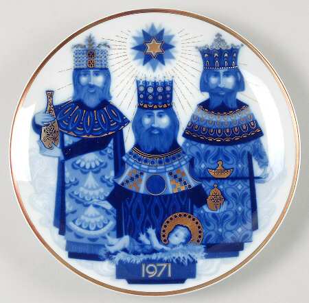 Santa Clara Christmas Plate Three Wise Men - No Box