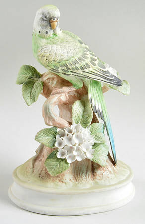 Sadek Bird Figurines Parakeet-Green - No Box