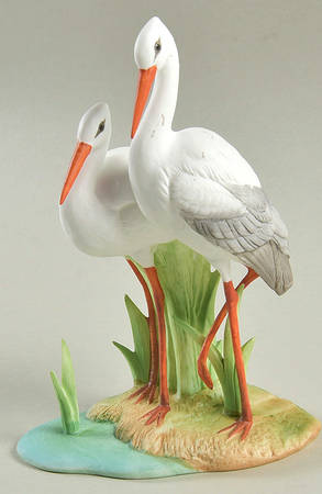 Sadek Bird Figurines White Storks - No Box