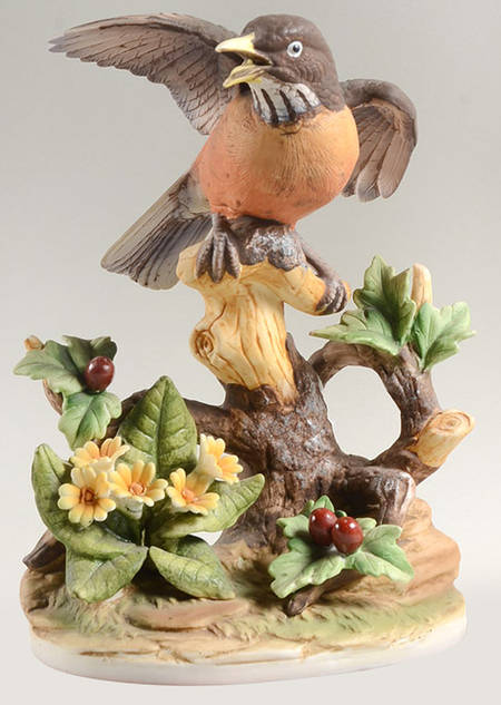 Sadek Bird Figurines Robin-Female - With Box Bx313