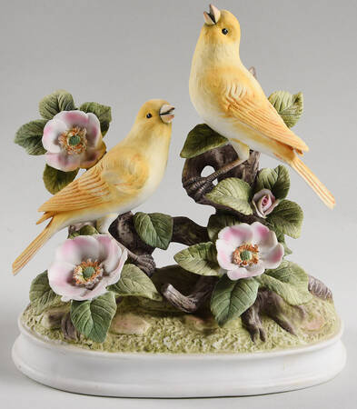 Sadek Bird Figurines Group Of Canaries - No Box
