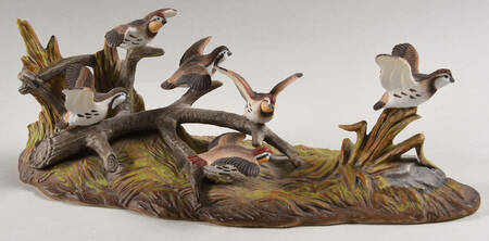 Sadek Bird Figurines Flying Quails - Boxed