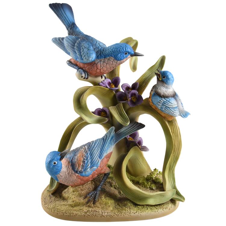 Sadek Bird Figurines Bluebird Family - No Box