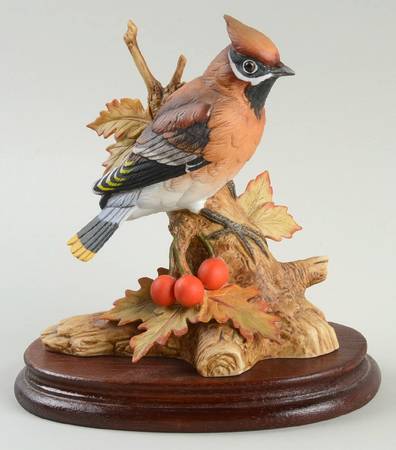 Sadek Bird Figurines Cedar Waxwing - No Box