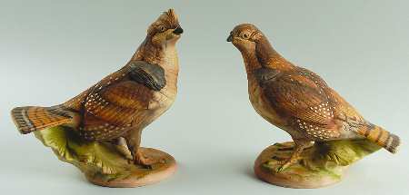 Sadek Bird Figurines Ruffed Grouse-Pair - Boxed