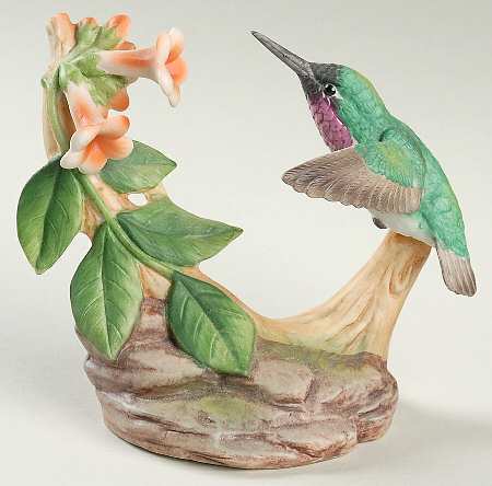 Sadek Bird Figurines Black Chinned Hummingbird - No Box