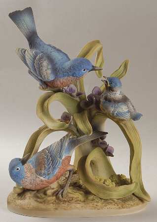 Sadek Bird Figurines Bluebird Family - No Box