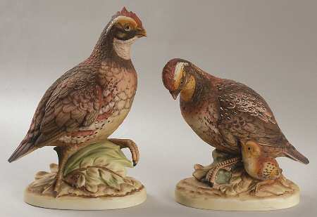 Sadek Bird Figurines Bobwhite Quail-Pair - Boxed