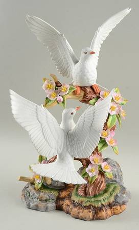 Sadek Bird Figurines Millenia Double Doves Of Peace - With Box Bx318