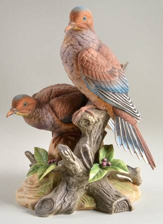 Sadek Bird Figurines Mourning Doves - With Box Bx371