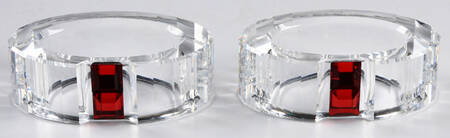 Rainbow Napkin Rings Siam Zircon-Set Of 2 - Boxed