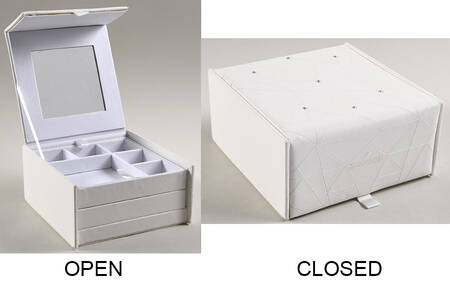 Swarovski Crystal Giftware Facet Jewelry Box - Boxed