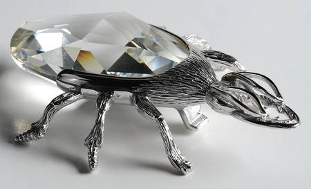 Swarovski Crystal Giftware Beetle Bottle Opener-Rhodium-Var 2 - No Box