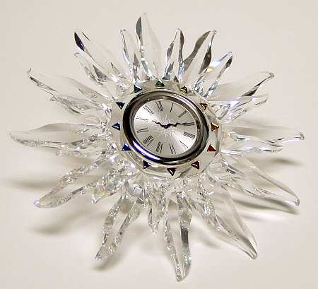 Swarovski Crystal Clocks Solaris-Table Clock - No Box