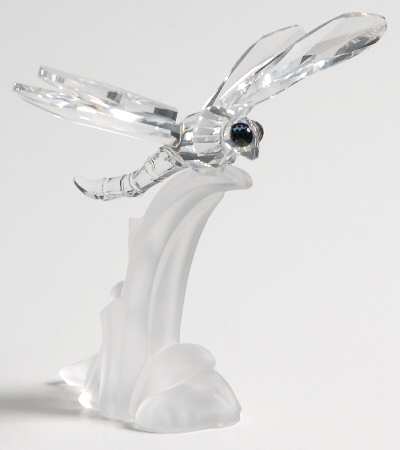 In The Secret Garden Dragonfly-On Frosted Leaf - Boxed