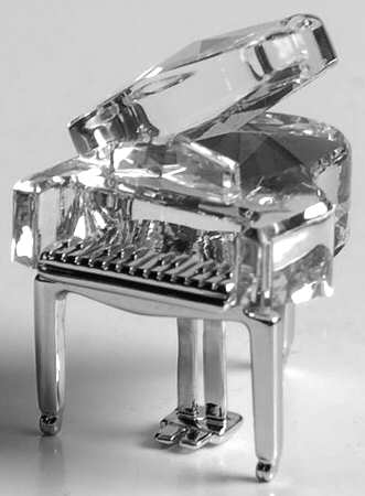 Dedicated To Music Piano-Rhodium Details - No Box