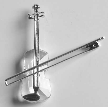 First Steps Violin-Set Of 2-Rhodium Detail - Boxed