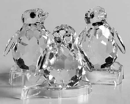 Aquatic Worlds Penguins-Baby-Set Of 3-Clear - Boxed