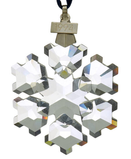 Swarovski Annual Ornaments 1994-Snowflake - Boxed