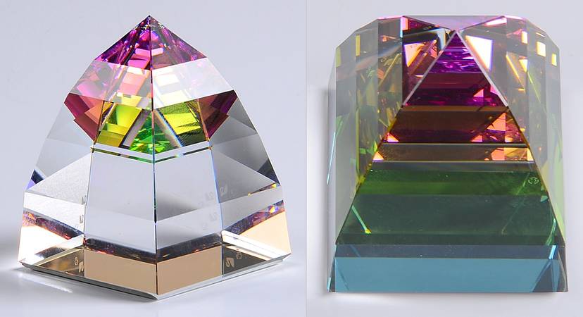 Swarovski Paperweights Pyramid-Large-Vitrail Medium - Boxed