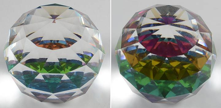 Swarovski Paperweights Round-Vitrail Medium  - Boxed
