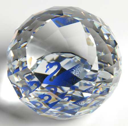 Swarovski Paperweights Member Paperweight-Blue Swan - No Box