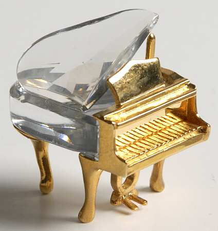 Dedicated To Music Piano-Gold-Plated - Boxed